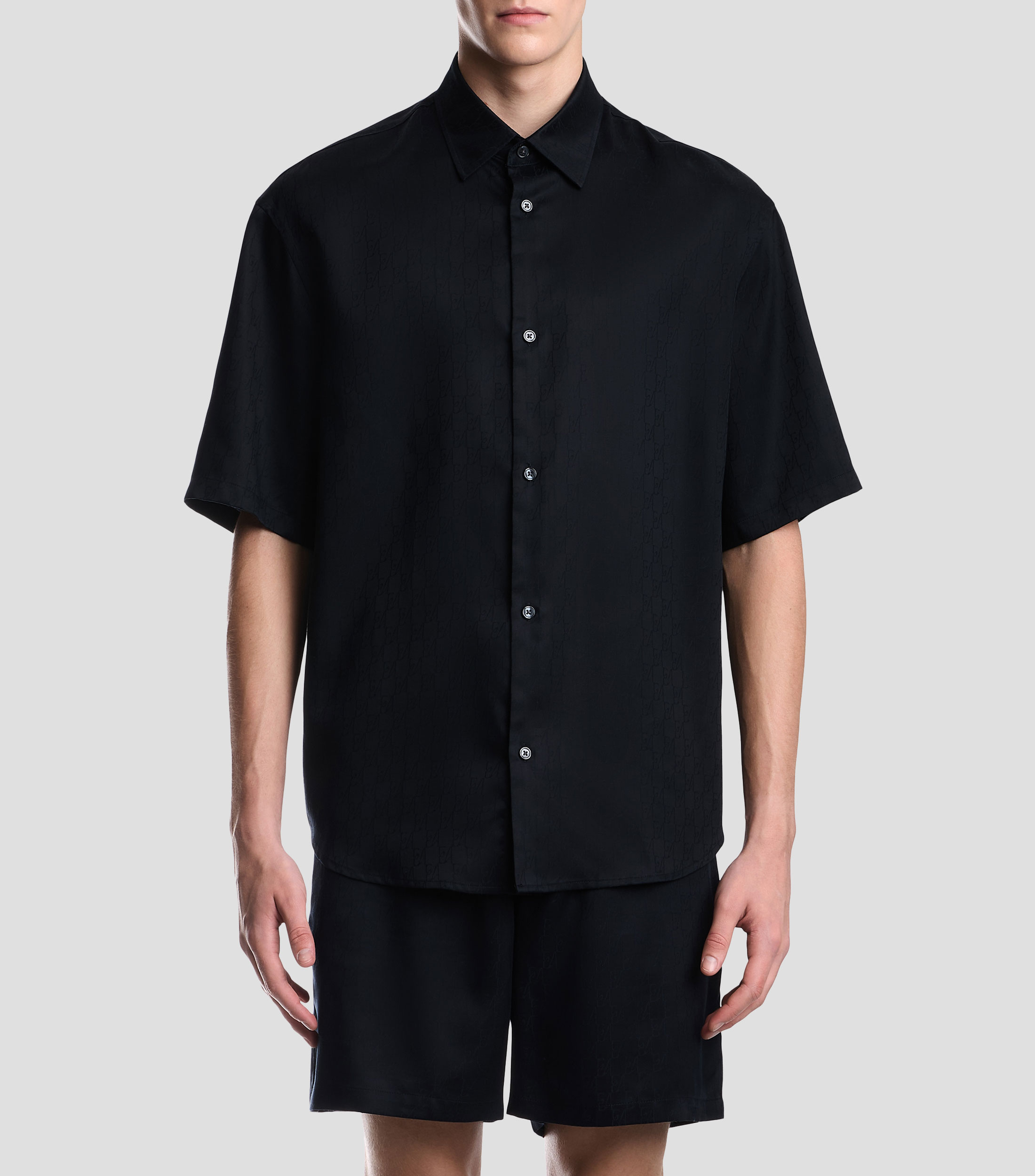 Camisa con estampado manga corta Hombre
